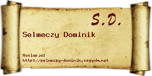 Selmeczy Dominik névjegykártya